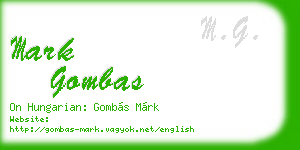 mark gombas business card