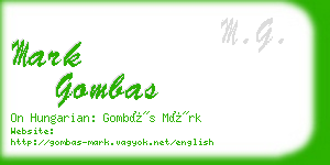 mark gombas business card